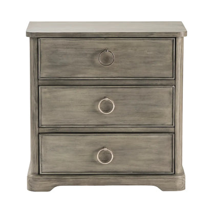 Hanover Painted Grey Nightstands (2-Pack), Wood, Transitional, tapered legs, solid wood craftsmanship