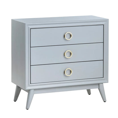 Shelburne Painted Grey Nightstands (2-Pack), Mdf, Wood, Transitional, tapered legs, solid wood craftsmanship