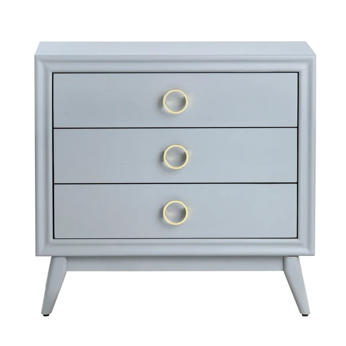 Shelburne Painted Grey Nightstands (2-Pack), Mdf, Wood, Transitional, tapered legs, solid wood craftsmanship