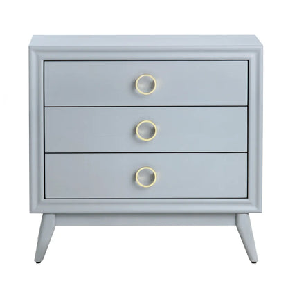 Shelburne Painted Grey Nightstands (2-Pack), Mdf, Wood, Transitional, tapered legs, solid wood craftsmanship