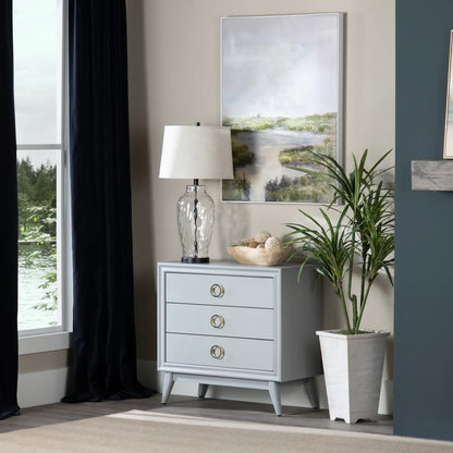 Shelburne Painted Grey Nightstands (2-Pack), Mdf, Wood, Transitional, tapered legs, solid wood craftsmanship