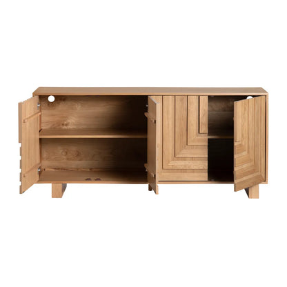 Kingswell Four Door Sideboard, Buffet, or Credenza | 74 x 16 x 34 (in)