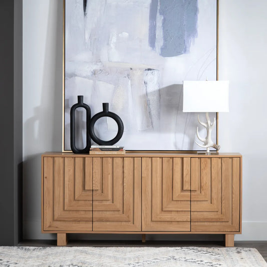 Kingswell Four Door Sideboard, Buffet, or Credenza | 74 x 16 x 34 (in)