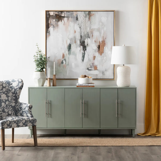 Wickham Six Door Sideboard - Blue - Transitional
