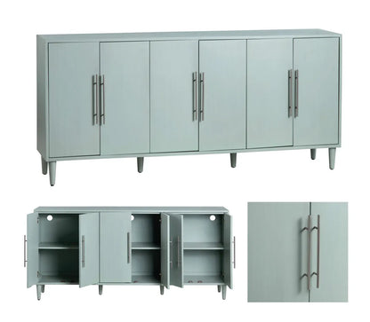 Wickham Six Door Sideboard - Blue - Transitional