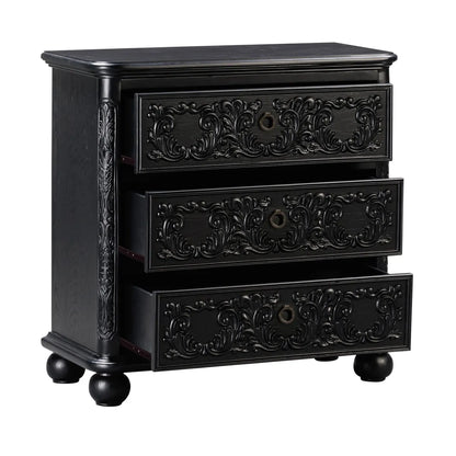Concord Nightstands (2-Pack) Traditional, antique-style handles, carved details