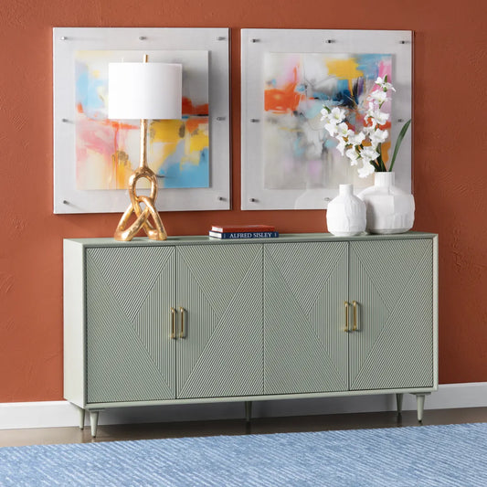 Sherbourne Four-door Sideboard, Buffet, or Credenza (sage Green) | 72 x 16 x 37 (in)