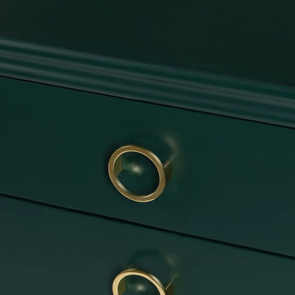Tarrytown Green Nightstands (2-Pack) Traditional, Transitional, antique-style handles, carved details