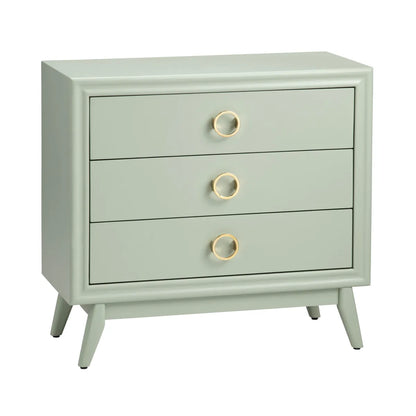 Rye Green Nightstands (2-Pack) Traditional, Transitional, antique-style handles, carved details