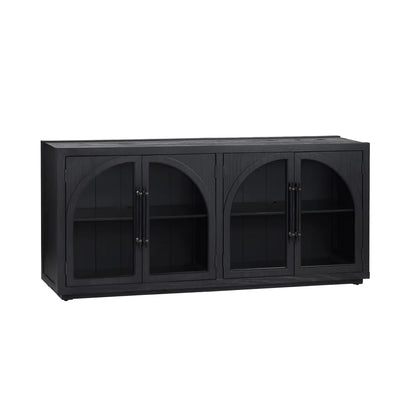 Camberwell Four-Door Sideboard - Black - Contemporary, Transitional