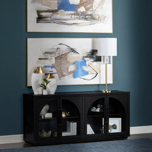 Camberwell Four-Door Sideboard - Black - Contemporary, Transitional