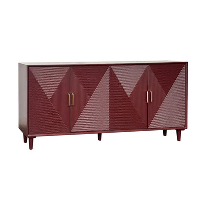 Foxgrove Four-Door Sideboard (Merlot) - Red - Contemporary