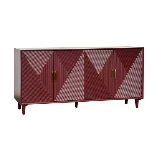 Foxgrove Four-Door Sideboard (Merlot) - Red - Contemporary
