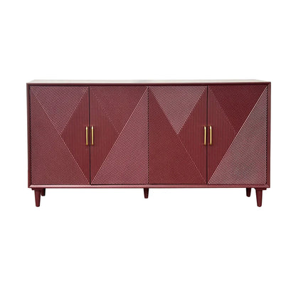 Foxgrove Four-Door Sideboard (Merlot) - Red - Contemporary