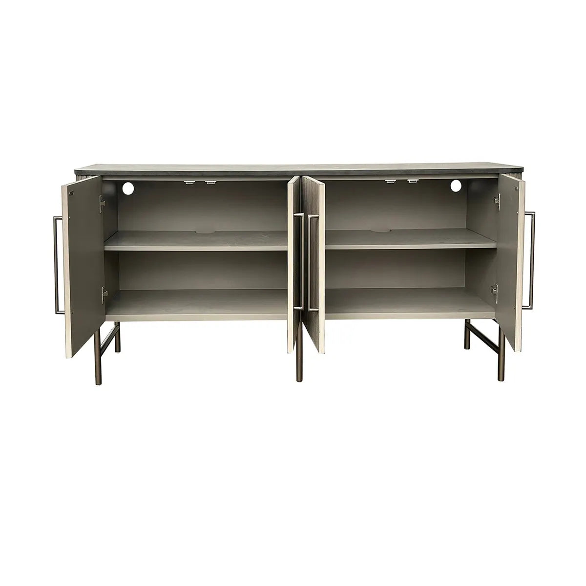 Juniper Ridge Four-Door Sideboard - Grey - Contemporary