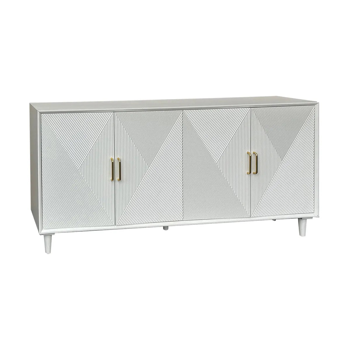 Mapleglen Four-Door Sideboard (White) - White - Contemporary