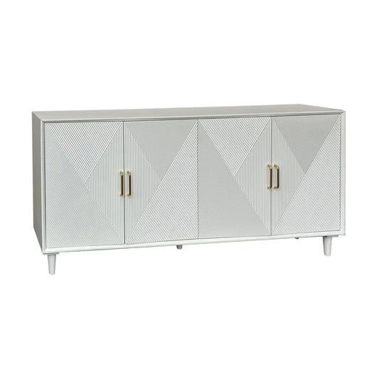 Mapleglen Four-Door Sideboard (White) - White - Contemporary