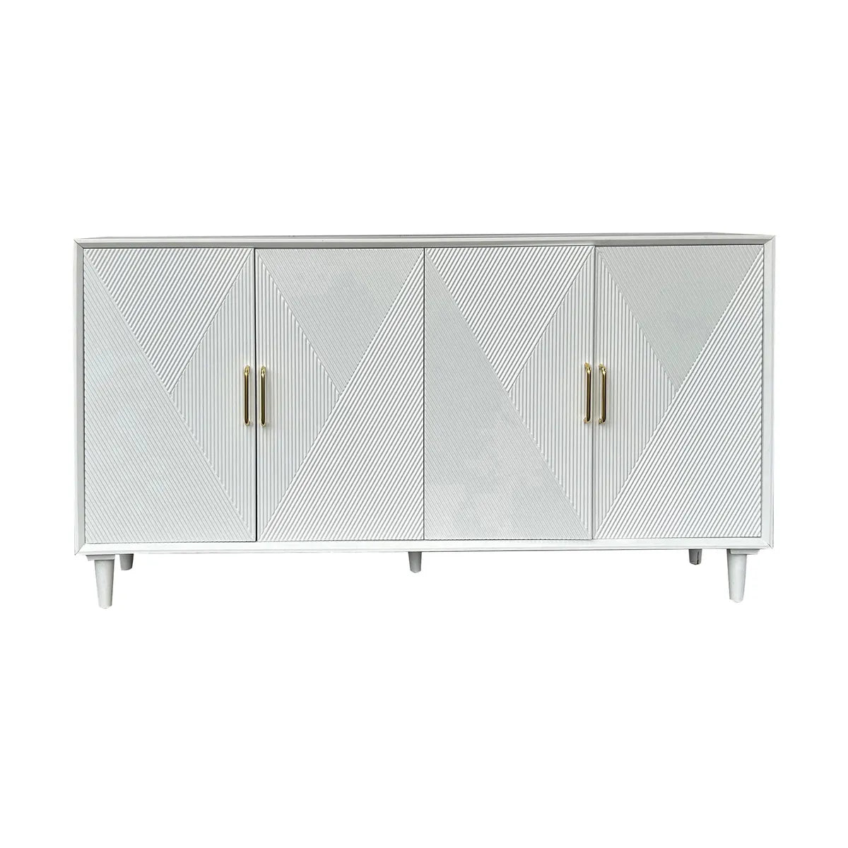 Mapleglen Four-Door Sideboard (White) - White - Contemporary