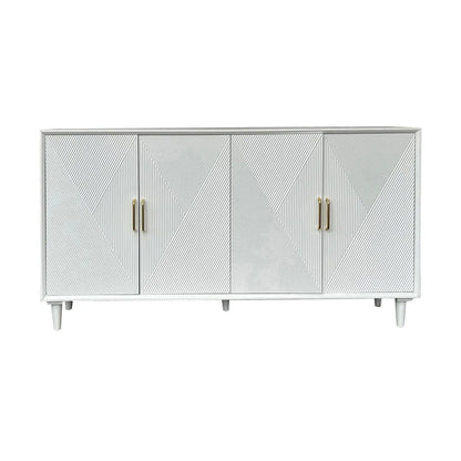 Mapleglen Four-Door Sideboard (White) - White - Contemporary