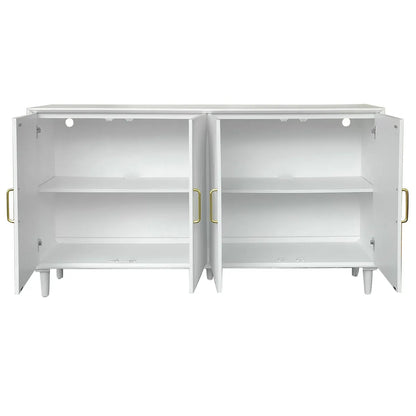 Mapleglen Four-Door Sideboard (White) - White - Contemporary