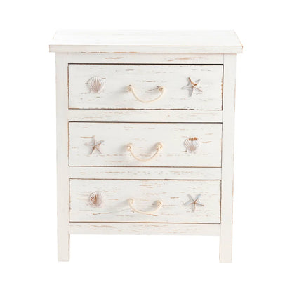 Ogunquit Painted White Nightstands (2-Pack), Rope, Wood, Coastal, solid wood craftsmanship, durable construction