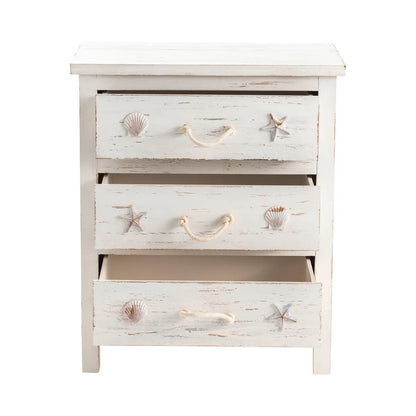 Ogunquit Painted White Nightstands (2-Pack), Rope, Wood, Coastal, solid wood craftsmanship, durable construction