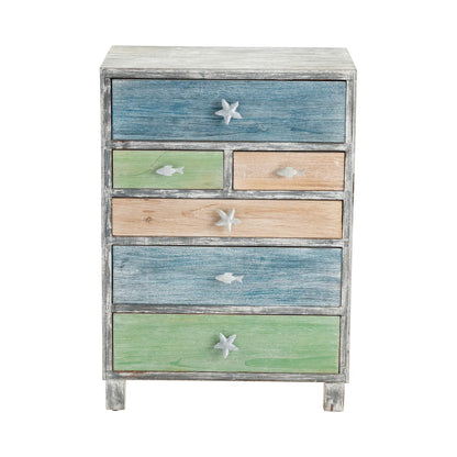 Damariscotta Painted Blue Nightstands (2-Pack), Wood, Coastal, solid wood craftsmanship, durable construction