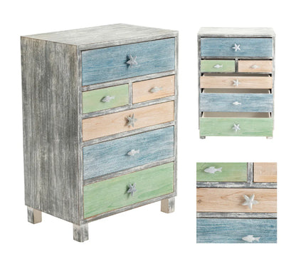 Damariscotta Painted Blue Nightstands (2-Pack), Wood, Coastal, solid wood craftsmanship, durable construction