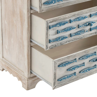 Wintuk Painted White Nightstands (2-Pack), Wood, Coastal, solid wood craftsmanship, durable construction