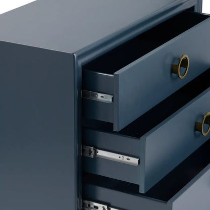 Bristol Painted Blue Nightstands (2-Pack), Mdf, Wood, Contemporary, Transitional, tapered legs, solid wood craftsmanship