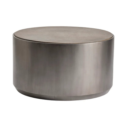 Prestwick Polished Drum Cocktail or Coffee Table
