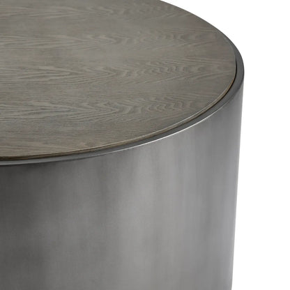 Prestwick Polished Drum Cocktail or Coffee Table