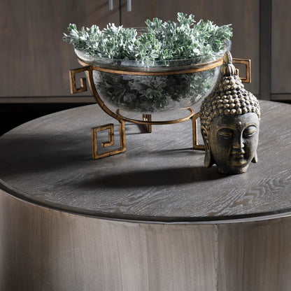 Prestwick Polished Drum Cocktail or Coffee Table