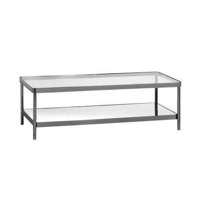 Astoria Glass & Metal Modern Cocktail or Coffee Table