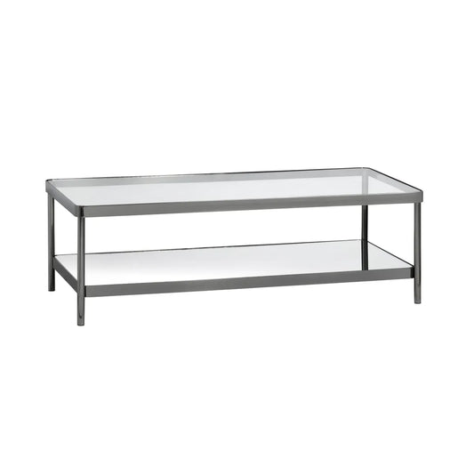 Astoria Glass & Metal Modern Cocktail or Coffee Table