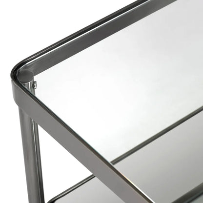 Astoria Glass & Metal Modern Cocktail or Coffee Table