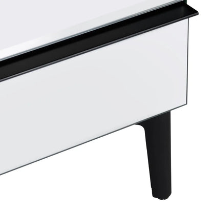 Rockport Mirror Nightstands (2-Pack) Contemporary, Transitional, tapered legs, felt-lined top drawers