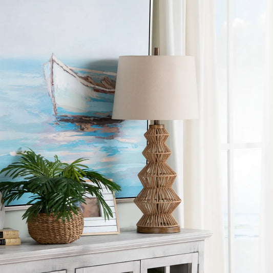 Antares of Burlington Bay Table Lamps (2-Pack), Natural, Coastal