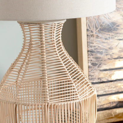 Pollux of Foxboro Table Lamps (2-Pack), Natural, Coastal