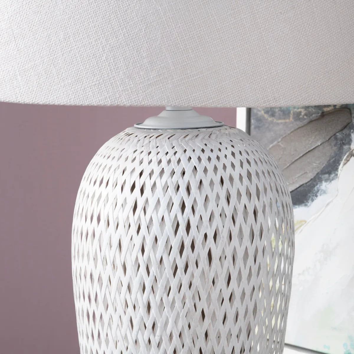Avior of Stillwater Table Lamps (2-Pack), White, Coastal