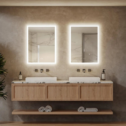 Edge Glow LED Bathroom Mirror (20-40 in) - Adjustable Brightness and Color Temperature - Anti-Fog