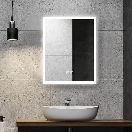 Edge Glow LED Bathroom Mirror (20-40 in) - Adjustable Brightness and Color Temperature - Anti-Fog