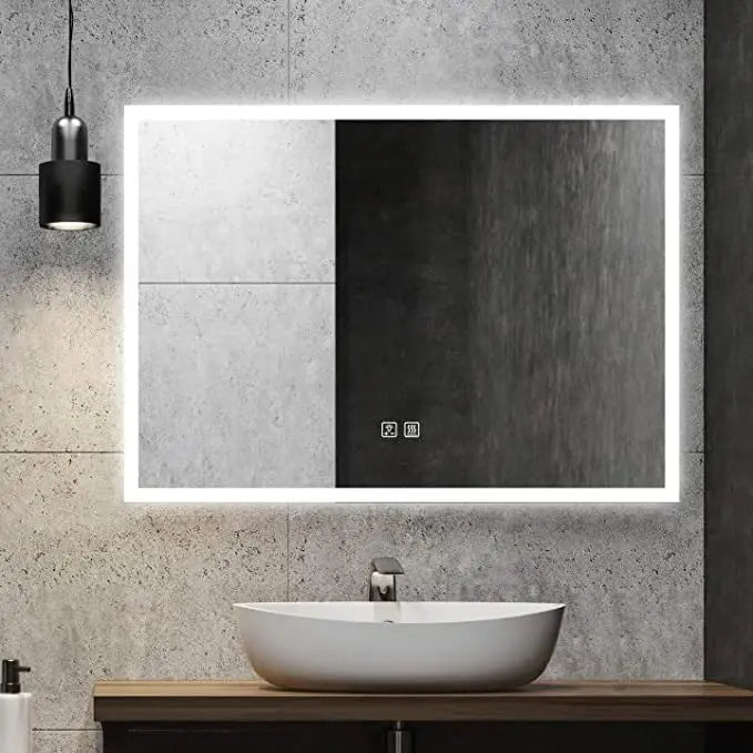 Edge Glow LED Bathroom Mirror (20-40 in) - Adjustable Brightness and Color Temperature - Anti-Fog