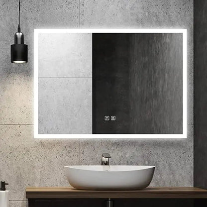 Edge Glow LED Bathroom Mirror (20-40 in) - Adjustable Brightness and Color Temperature - Anti-Fog