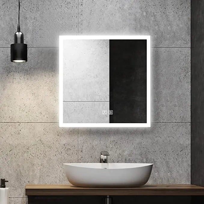 Edge Glow LED Bathroom Mirror (20-40 in) - Adjustable Brightness and Color Temperature - Anti-Fog
