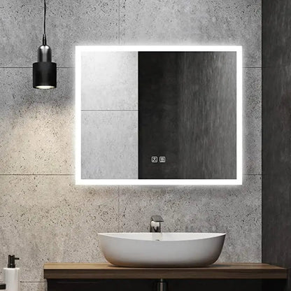 Edge Glow LED Bathroom Mirror (20-40 in) - Adjustable Brightness and Color Temperature - Anti-Fog