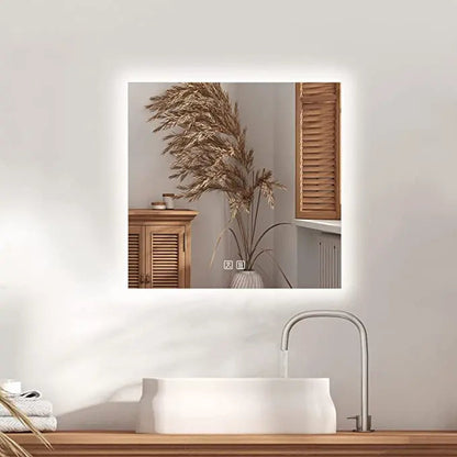 Compact Sleek Backlit LED Bathroom Mirror (20-40 in) - Adjustable Brightness and Color Temperature - Anti-Fog