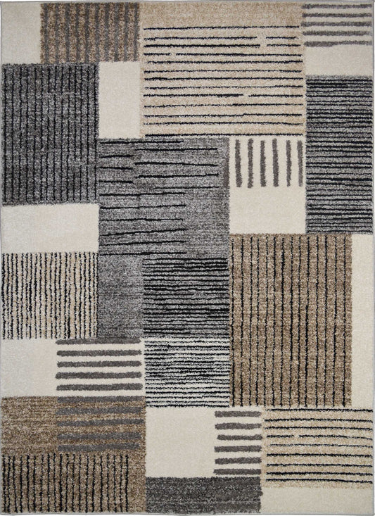 Denver High/Low Textured Rugs 12mm Pile Height -  Montage Multi 5'3"x7'3"