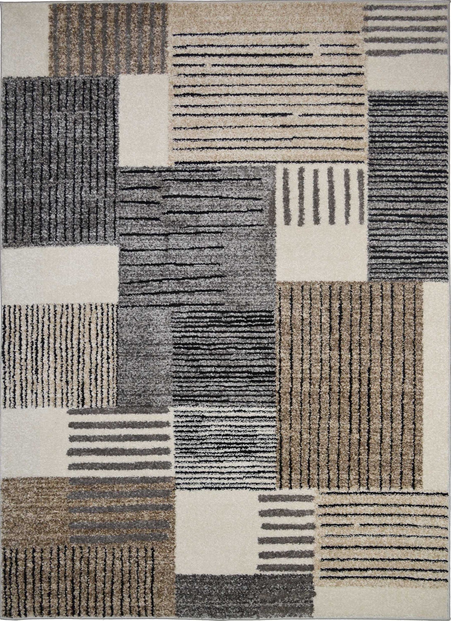 Denver High/Low Textured Rugs 12mm Pile Height -  Montage Multi 7'10"x9'10"