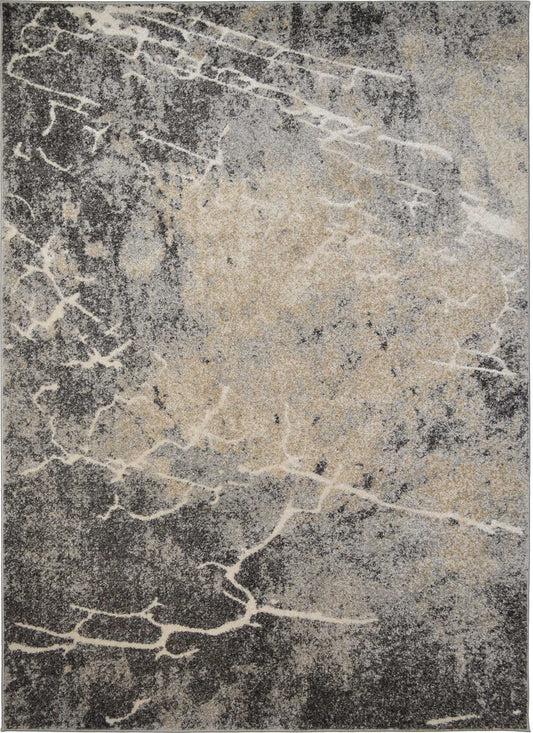 Denver High/Low Textured Rugs 12mm Pile Height -  Lightning Gray 7'10"x9'10"